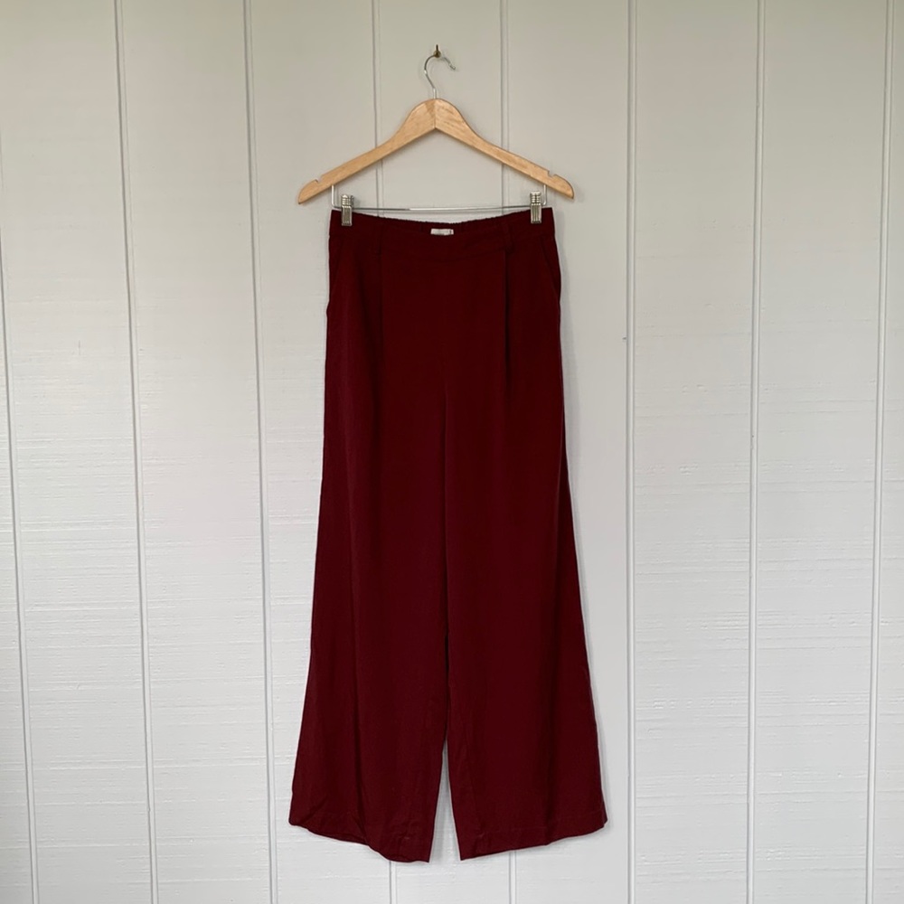 NWT Gentle Fawn Rayon Burgundy Wide Leg Pants